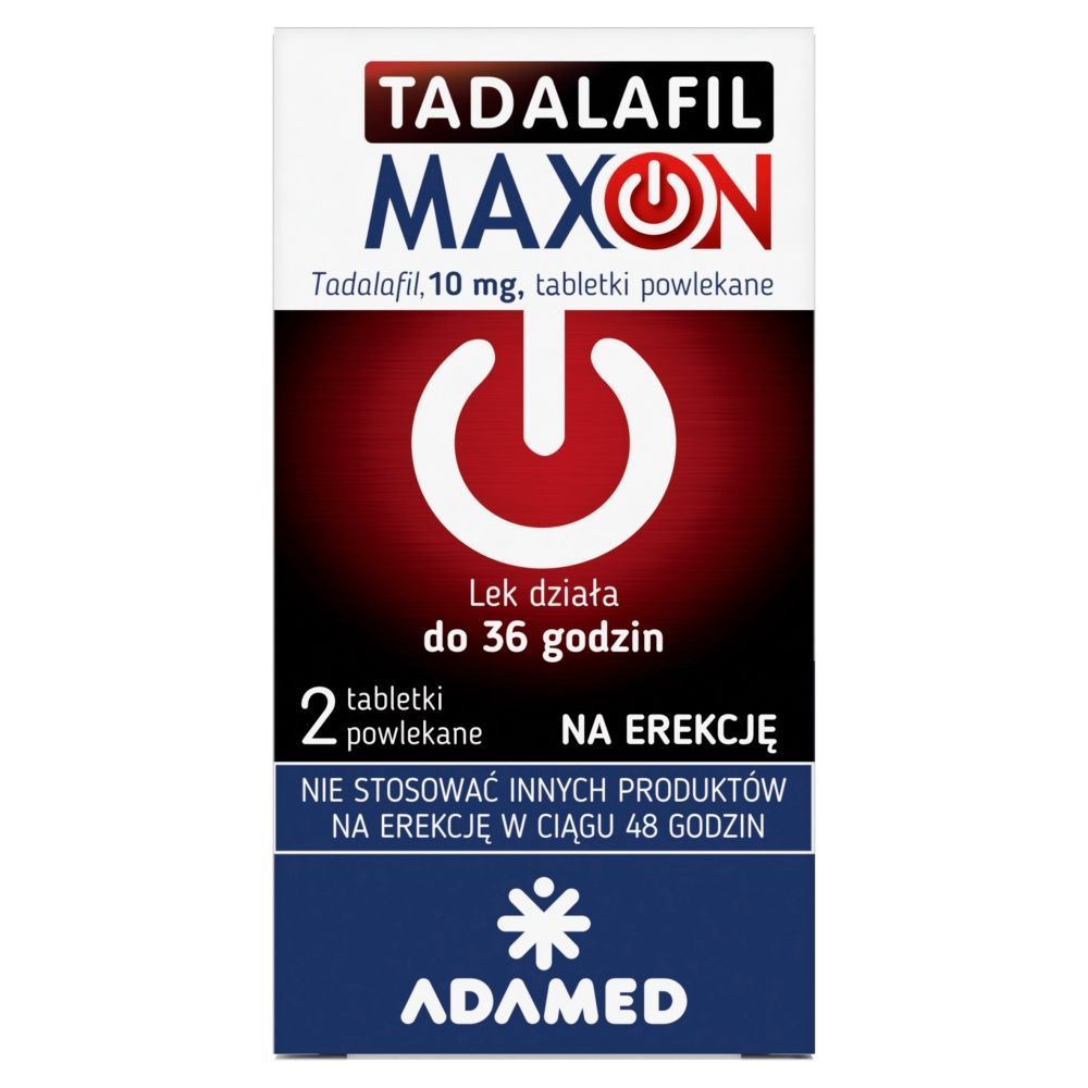 Tadalafil Maxon, 10 mg, tabl.powl., 2 szt