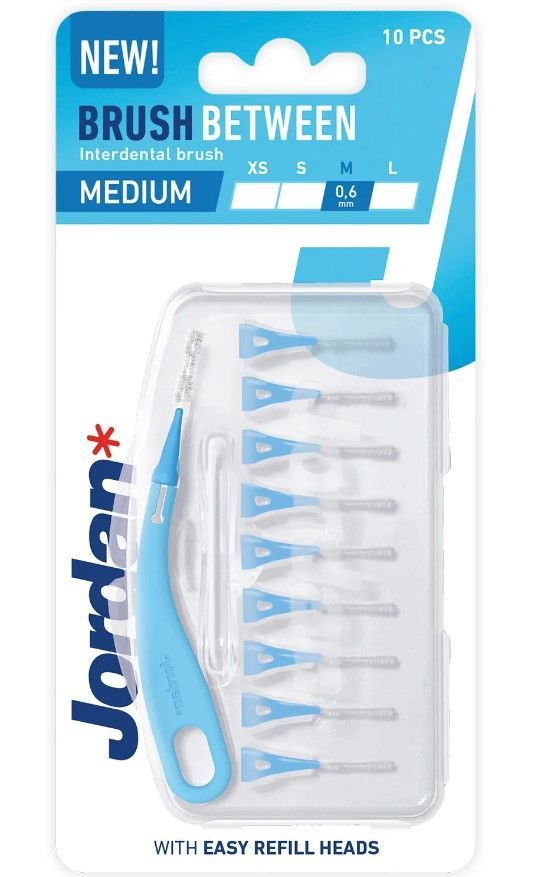 Jordan Brush Between, szczoteczka do przestrzeni międzyzębowych M, 10 szt.