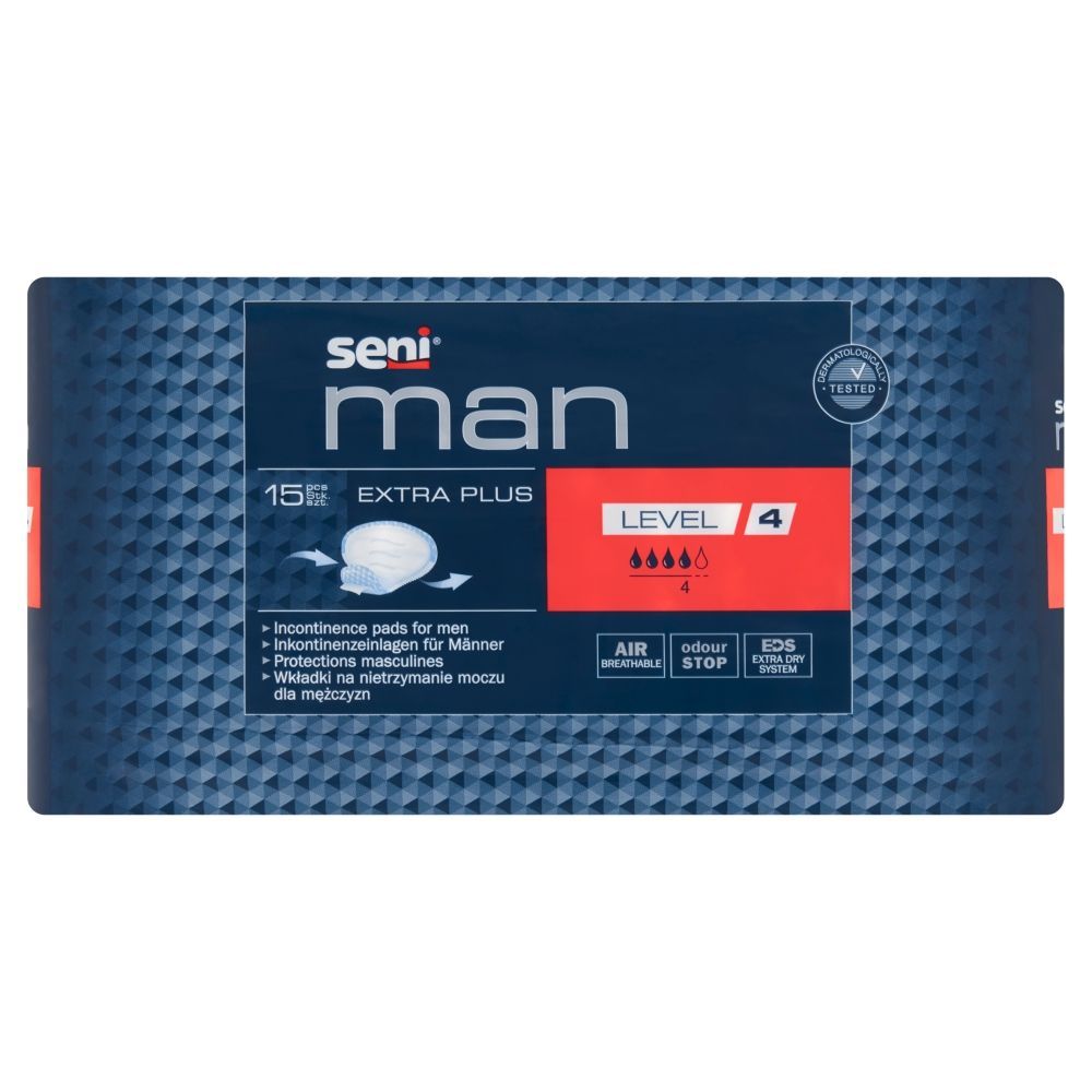 Seni Man Extra Plus Level 4,pieluchy,anatom.,dla mezcz,15szt