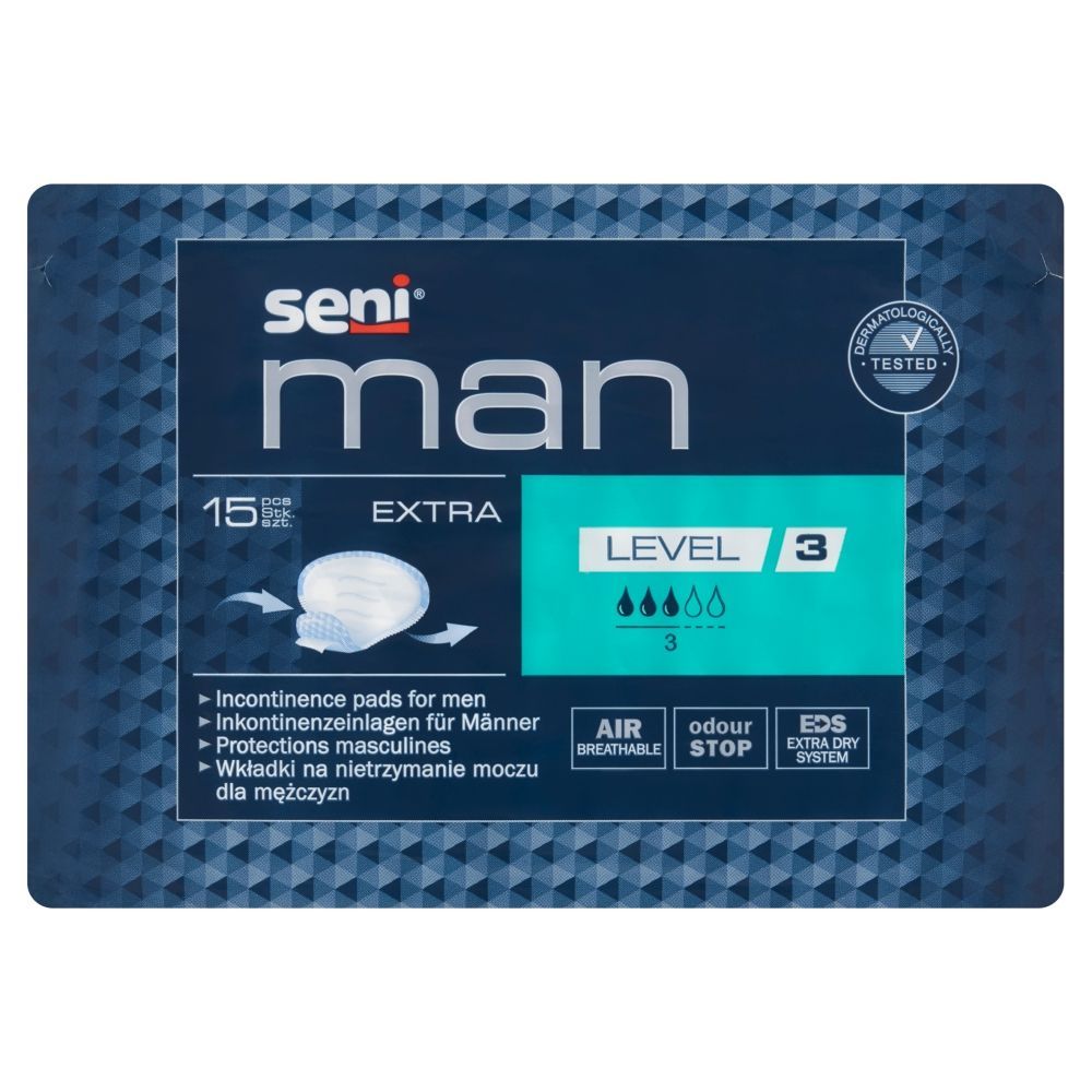 Seni Man Extra Level 3,pieluchy,anatom.,dla mezczyzn,15szt
