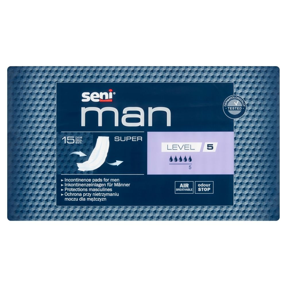 Seni Man Super Level 5,pieluchy,anatom.,dla mezcz,15szt