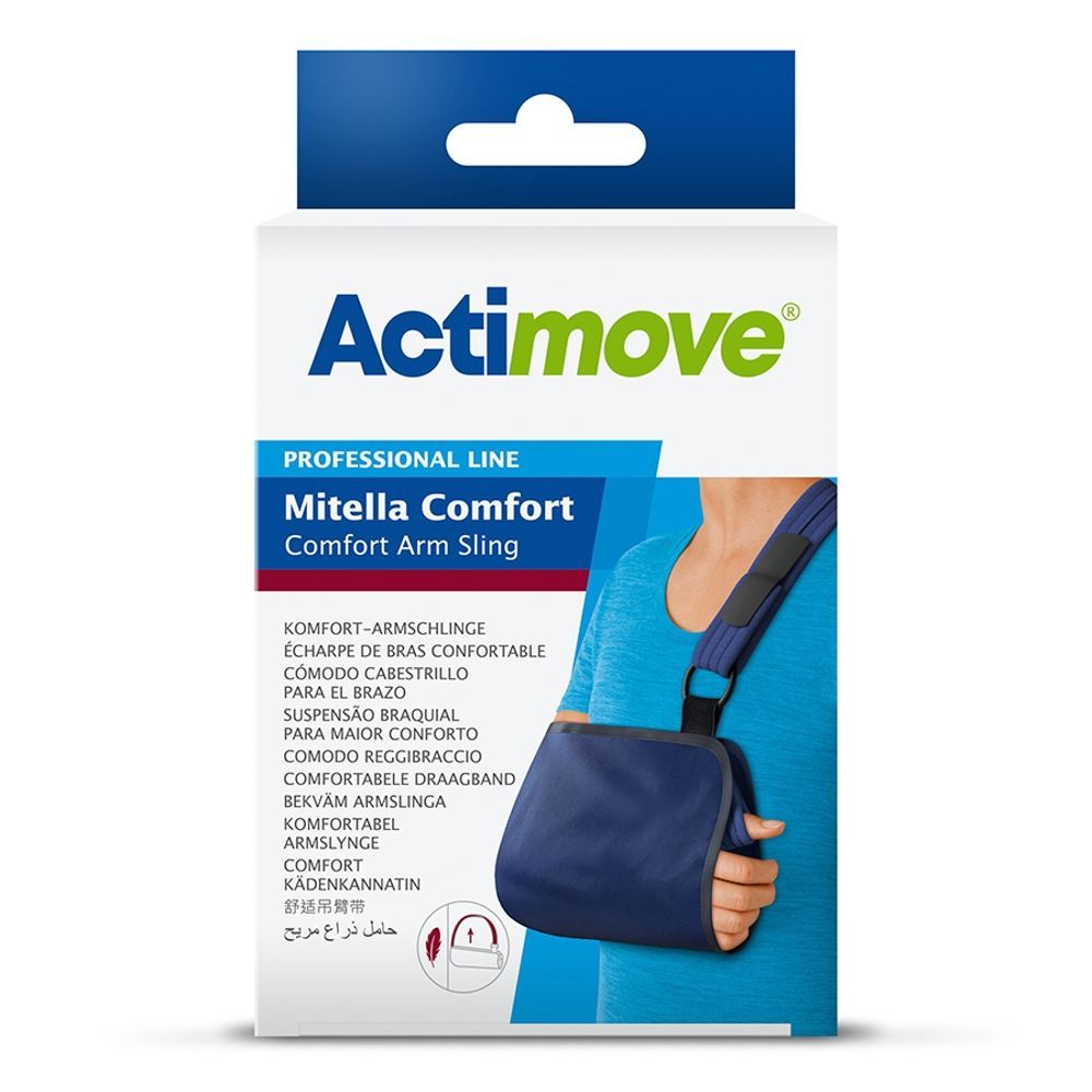 Actimove PL Mitella Comfort Arm Sling, temblak, niebieski, rozmiar M, 1 szt.
