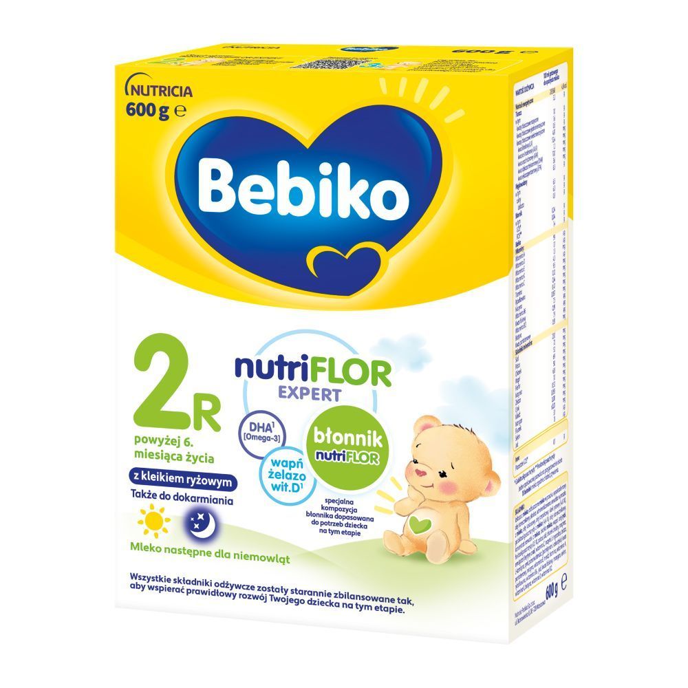 Bebiko 2R NUTRIflor Expert, mleko następne dla niemowląt z kleikiem ryżowym, 6 m+, proszek, 600 g