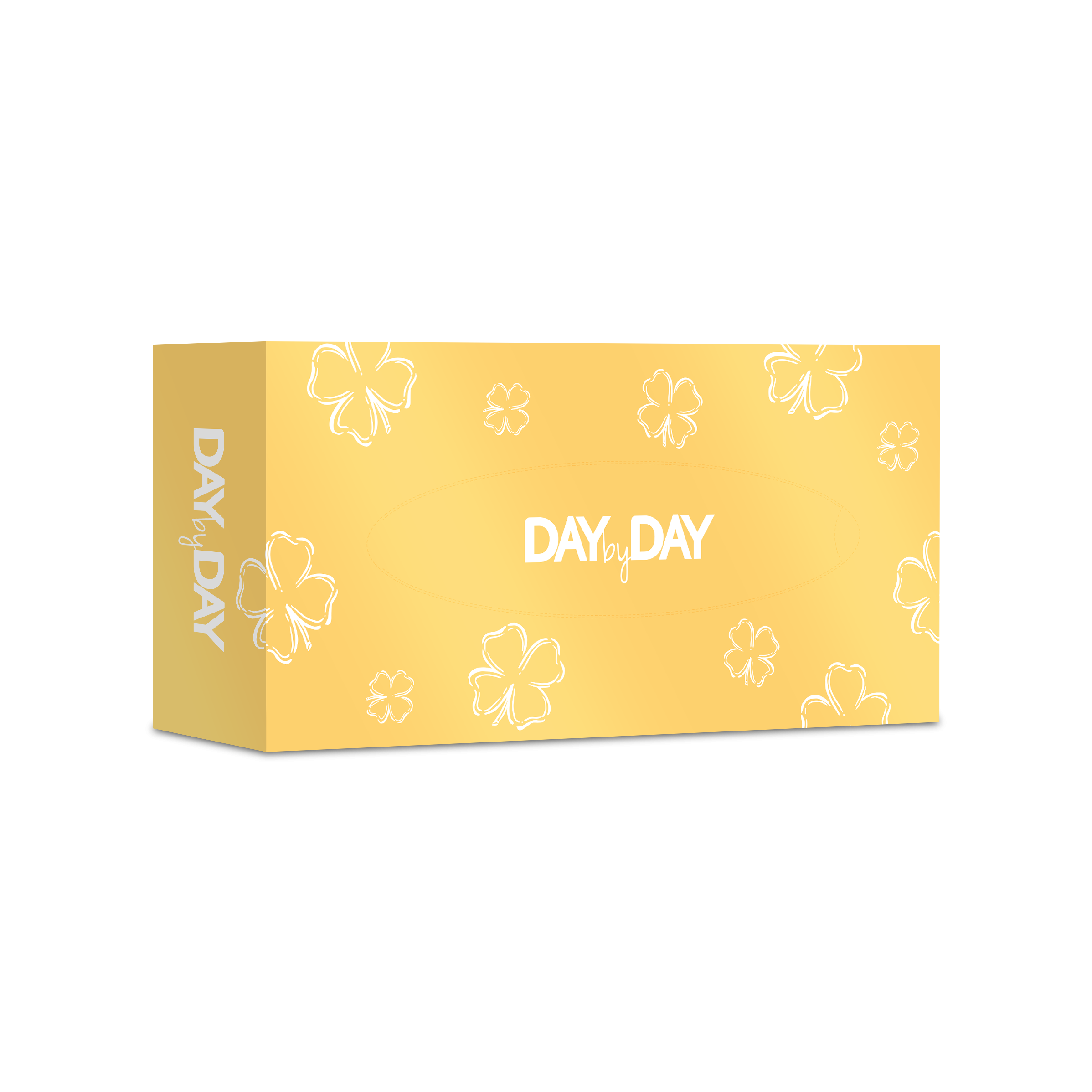 DAY by DAY chusteczki uniwersalne, 3-warstwowe, ż&oacute;łte, 90 sztuk