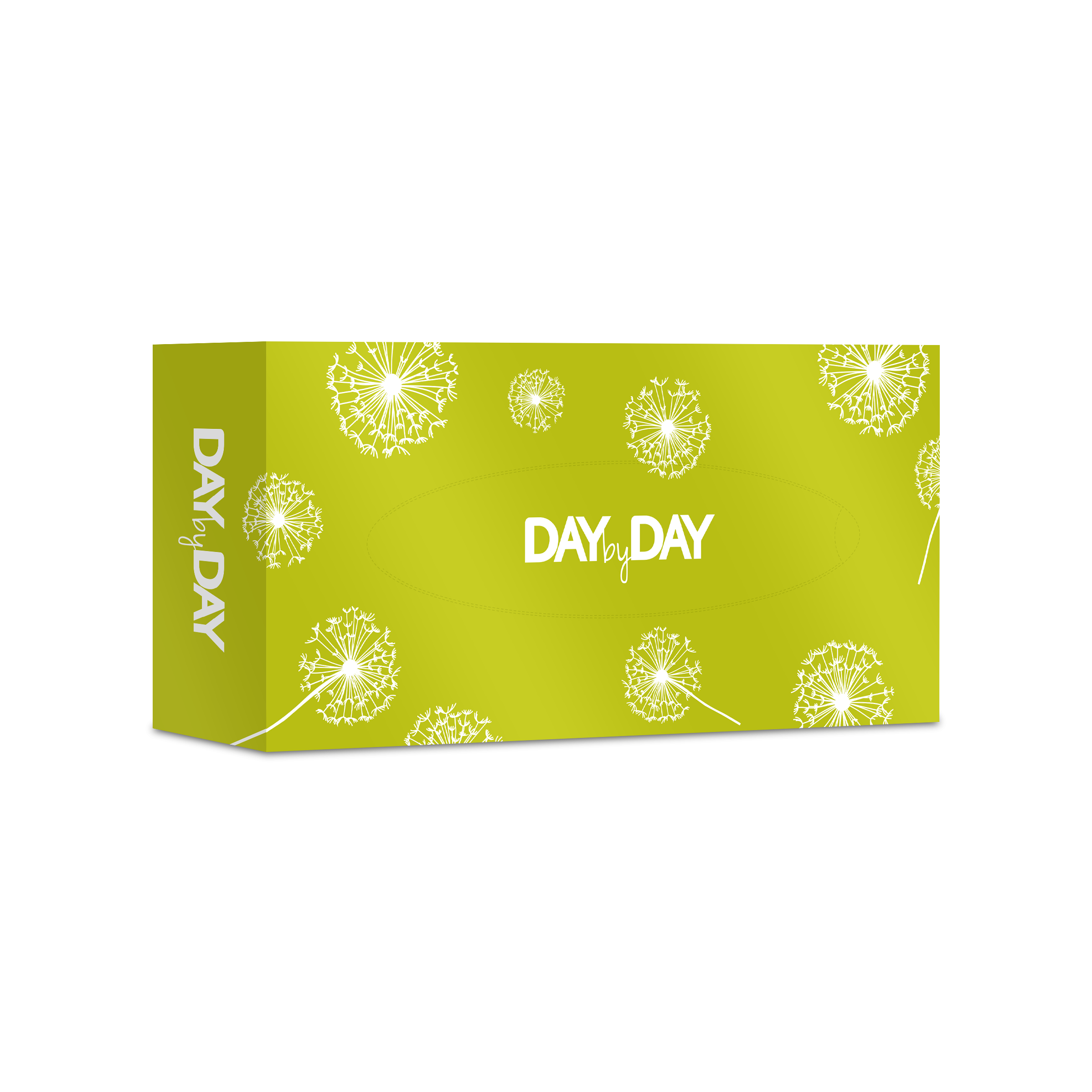 DAY by DAY chusteczki higieniczne, 3-warstwowe, zielone, 90 sztuk