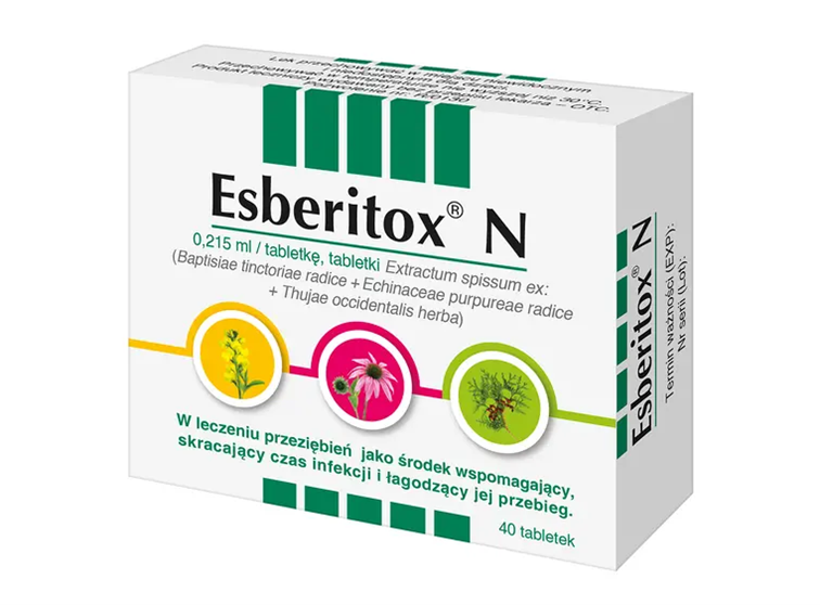 Esberitox N, 0,215 ml/tabletkę, tabletki, 40 sztuk