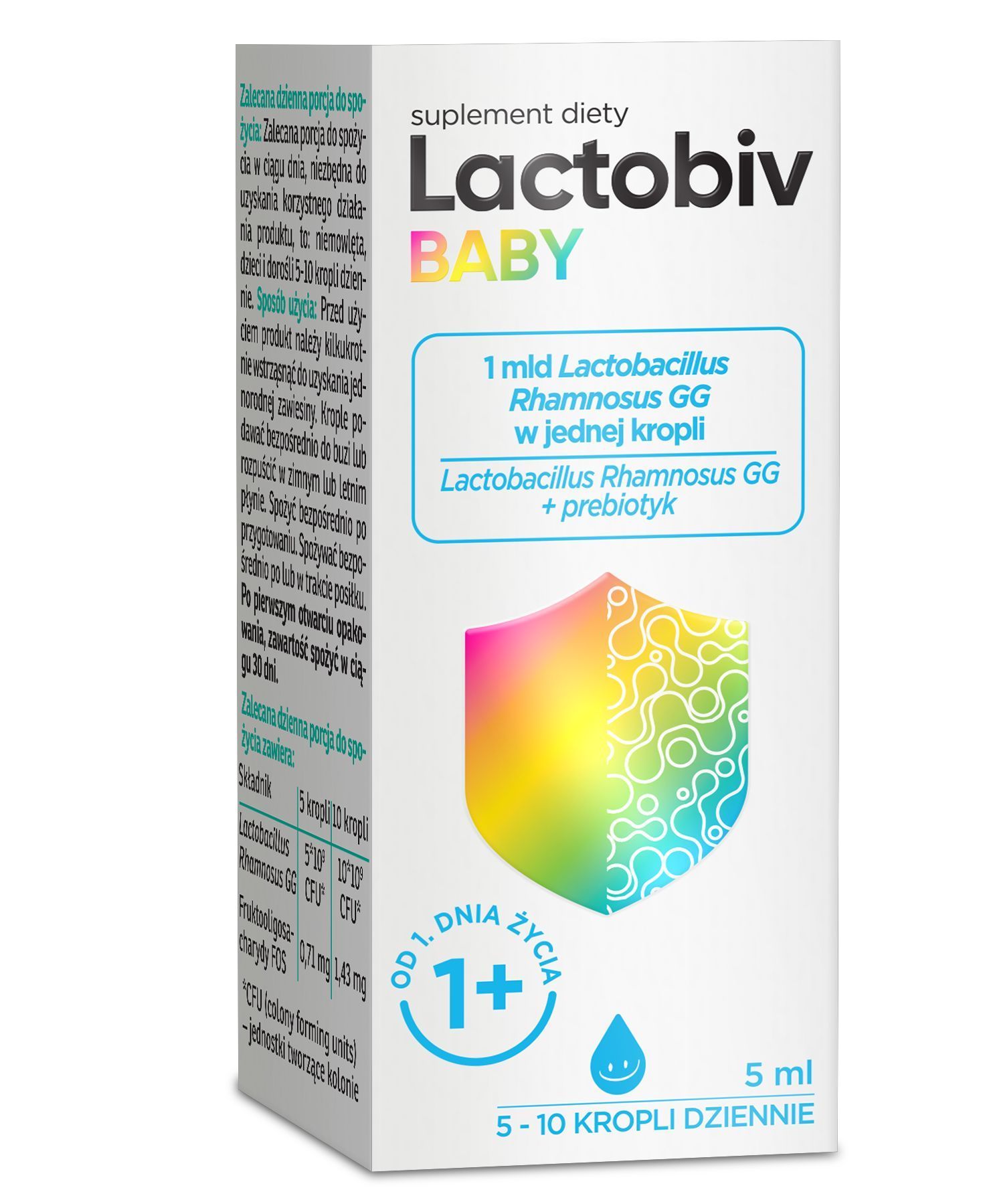 Lactobiv Baby, krople probiotyczne, 5 ml