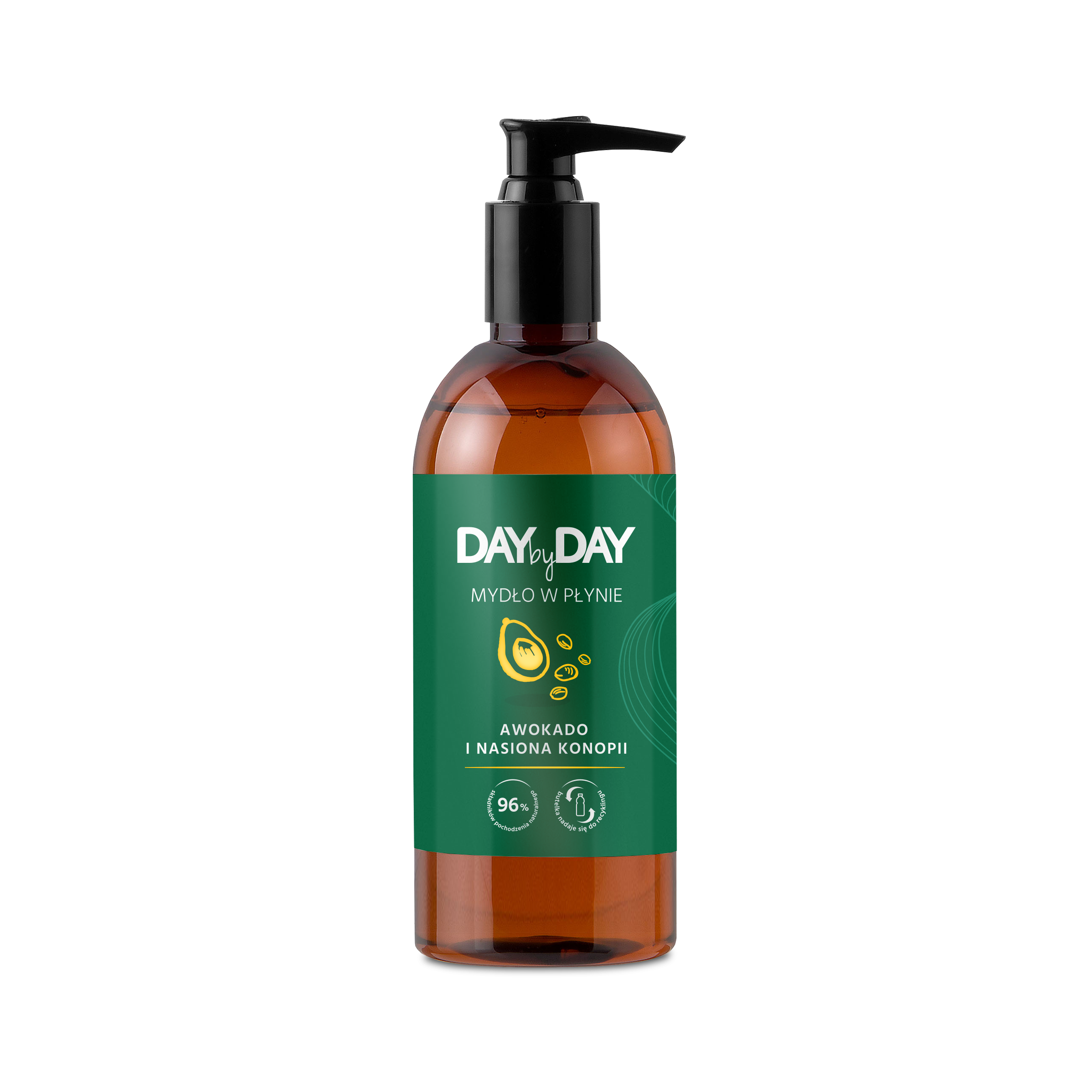 DAY by DAY mydło w płynie, awokado i nasiona konopi, 400 ml