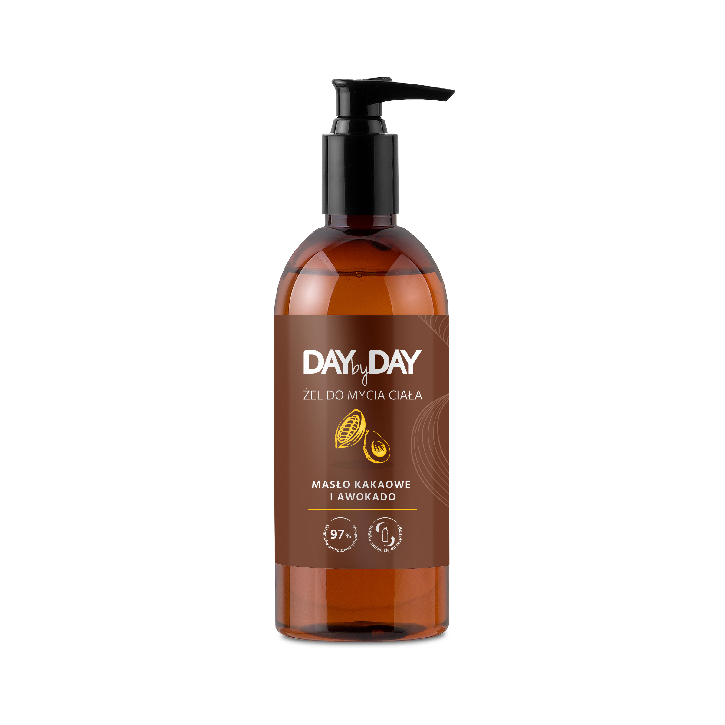 DAY by DAY, żel do mycia ciała, masło kakaowe i awokado, 400ml