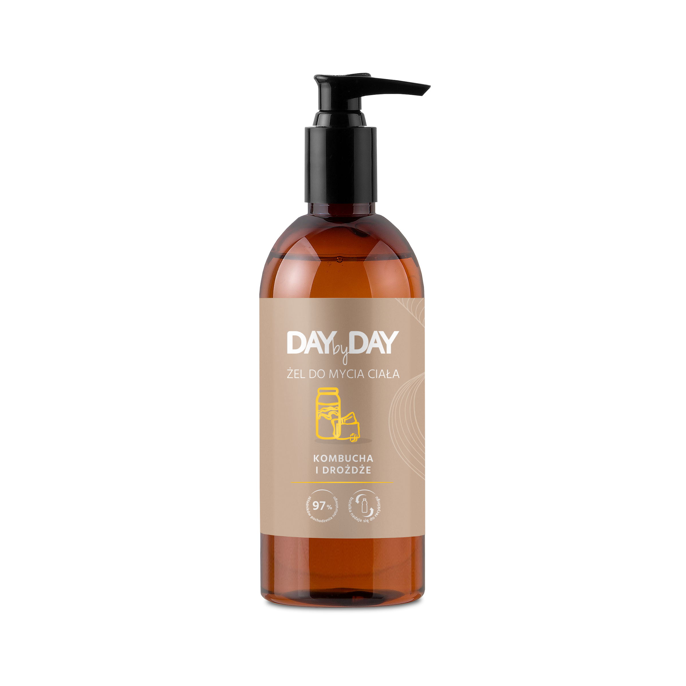 DAY by DAY żel do mycia ciała, kombucha i drożdże, 400ml