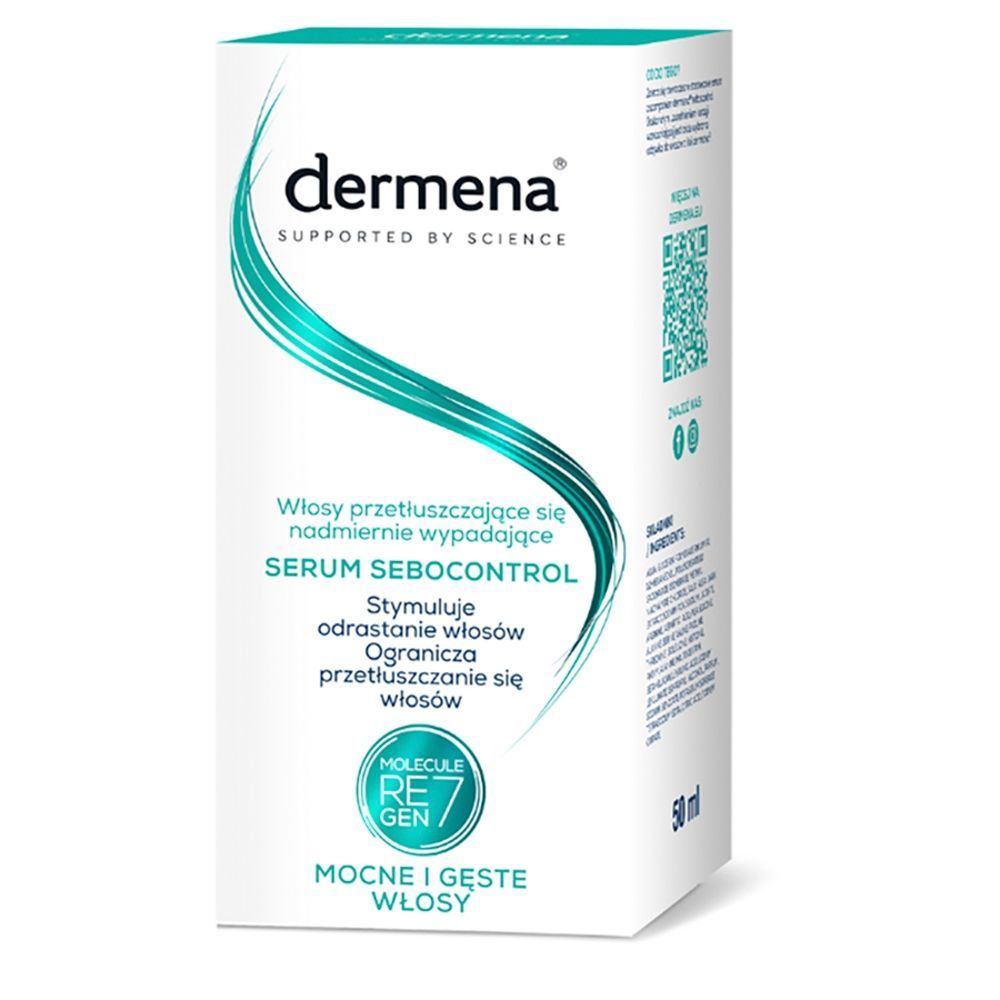Dermena, serum, Sebocontrol, wlosy przetl, wypad.,50 ml
