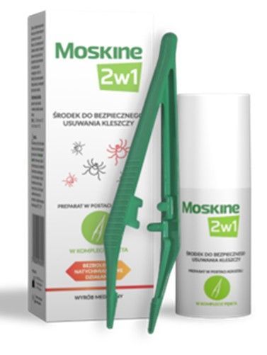 Moskine 2w1, środek do bezpiecznego usuwania kleszczy