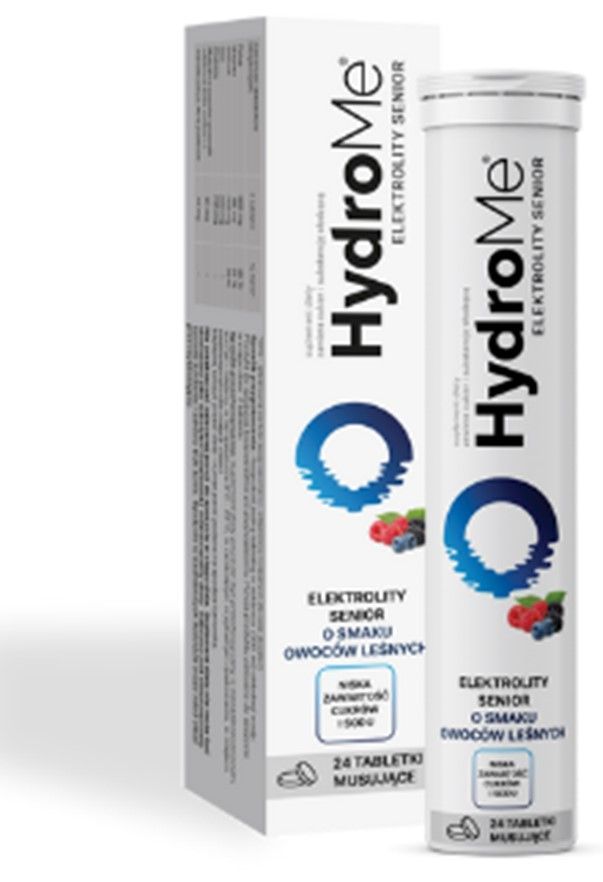 HydroMe Elektrolity Senior o smaku owoc&oacute;w leśnych, 24 tabletki musujące