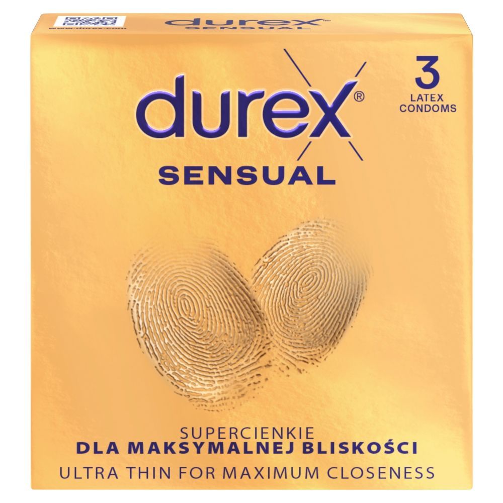 Durex Sensual, prezer, super cienkie, 3 szt