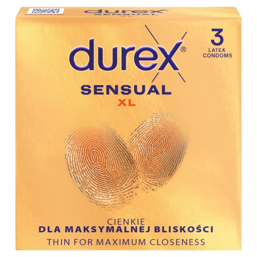 Durex Sensual XL, prezer., cienkie, 3 szt