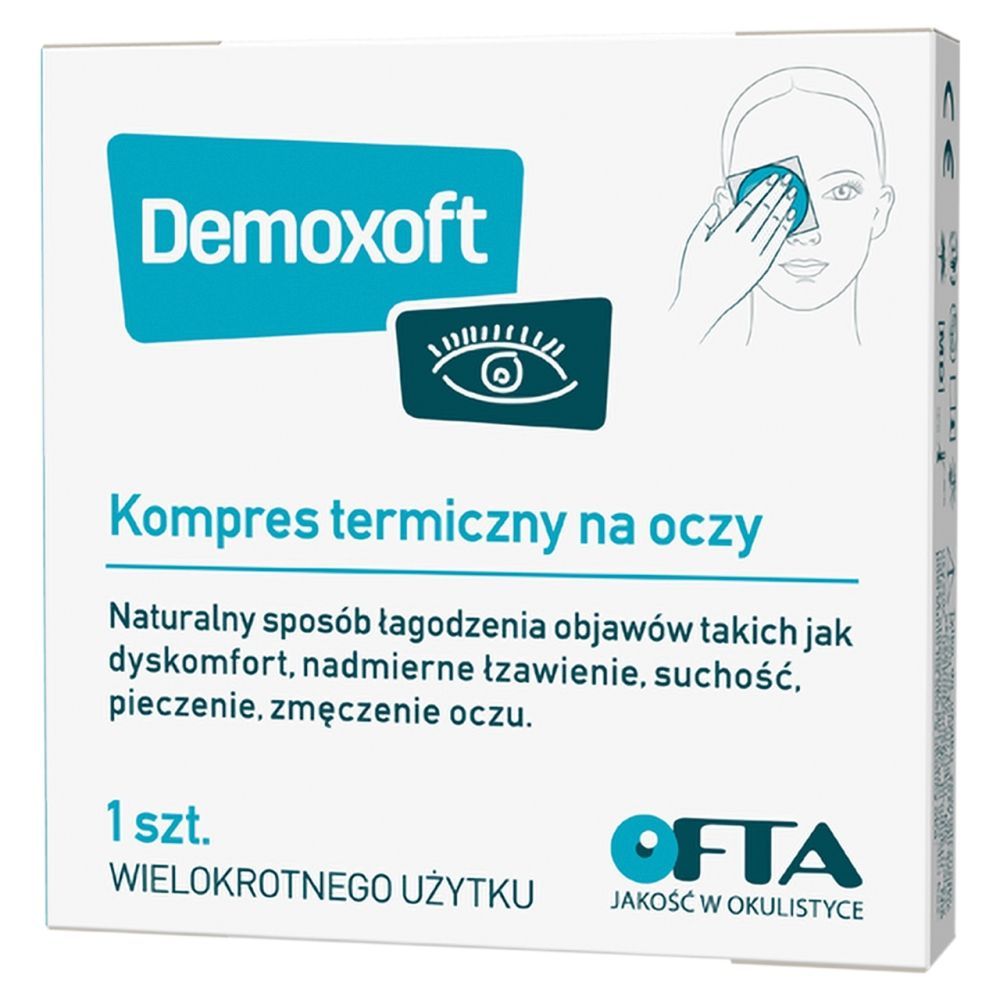 Demoxoft, kompr., termiczny na oczy, 1 szt