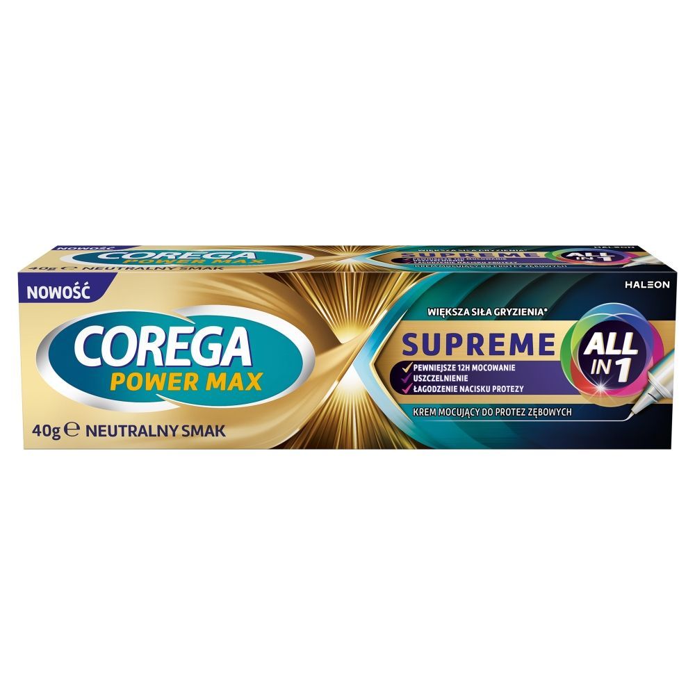 Corega Power Max Supreme All in 1,krem mocujący do protez zębowych,40g