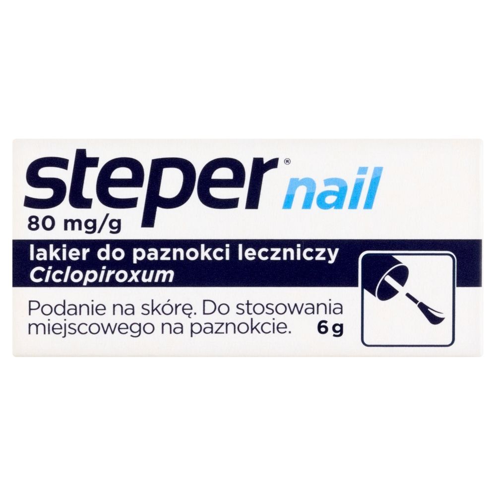 Steper nail, 80 mg/g, lakier do paznokci leczniczy, 6 g
