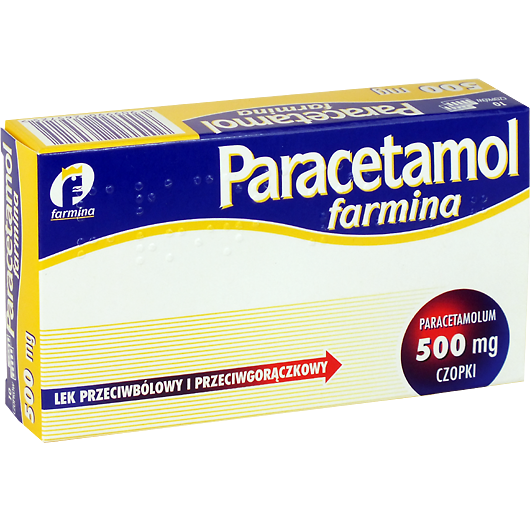 Paracetamol Farmina, 500 mg, czopki, 10 szt.