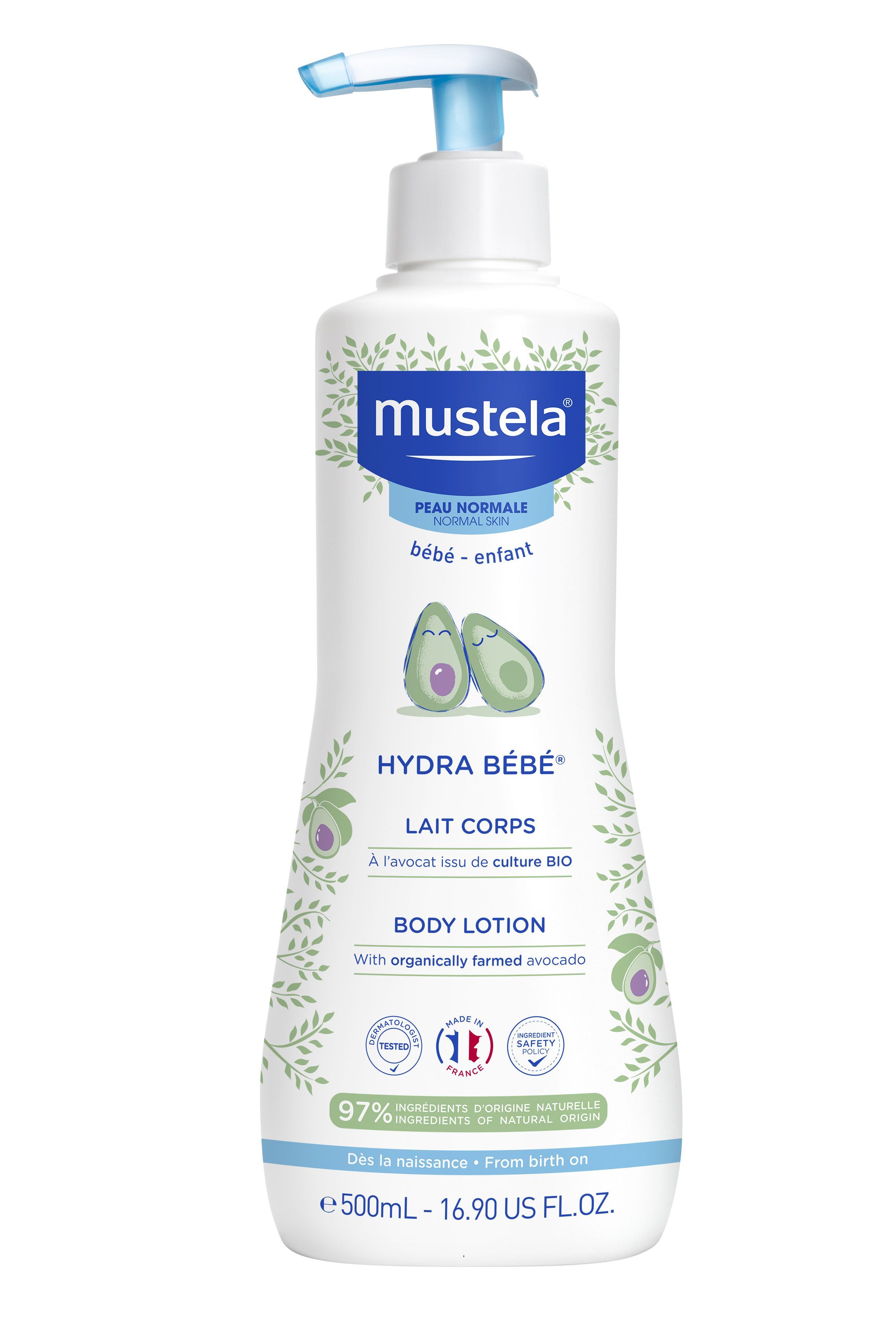 Mustela Hydra B&eacute;b&eacute;&reg;, mleczko do ciała, sk&oacute;ra normalna, 500ml