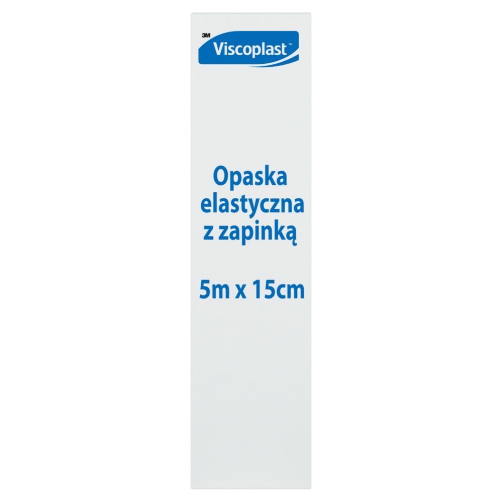 Viscoplast, opaska elastyczna tkana z zapinką, 5 m x 15 cm, 1 szt.