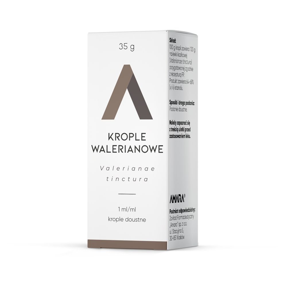 KROPLE WALERIANOWE, 1 ml/ml, krople doustne, 35 g