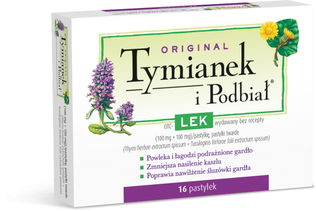 Original Tymianek i Podbiał, pastylki twarde, 16 szt.