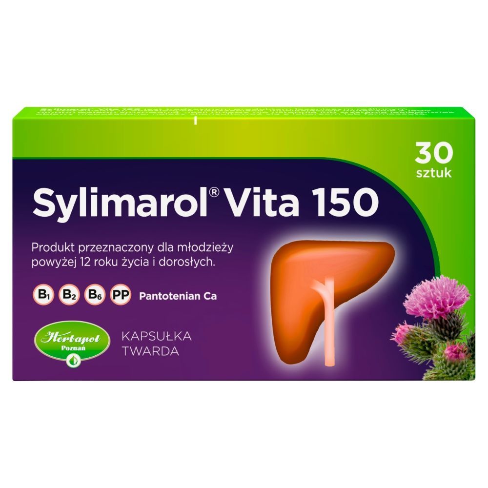 Sylimarol Vita 150, kapsułki twarde, 30 sztuk