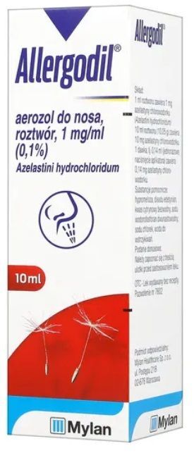 ALLERGODIL, 1 mg/ml (0,1%), aerozol do nosa, 10 ml roztworu