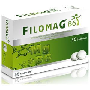 FILOMAG B6, 40 mg + 5 mg, tabletki, 50 szuk