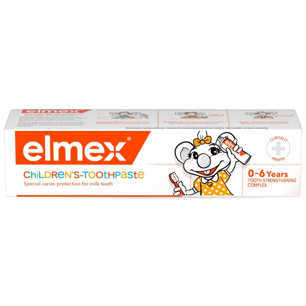 Elmex, pasta do zęb&oacute;w dla dzieci z aminofluorkiem od 1 ząbka do 6 lat, 50 ml