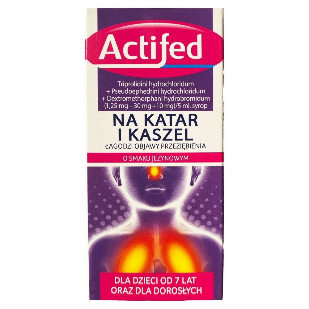 Actifed, (1,25 mg + 30 mg + 10 mg)/5 ml, syrop, 100 ml
