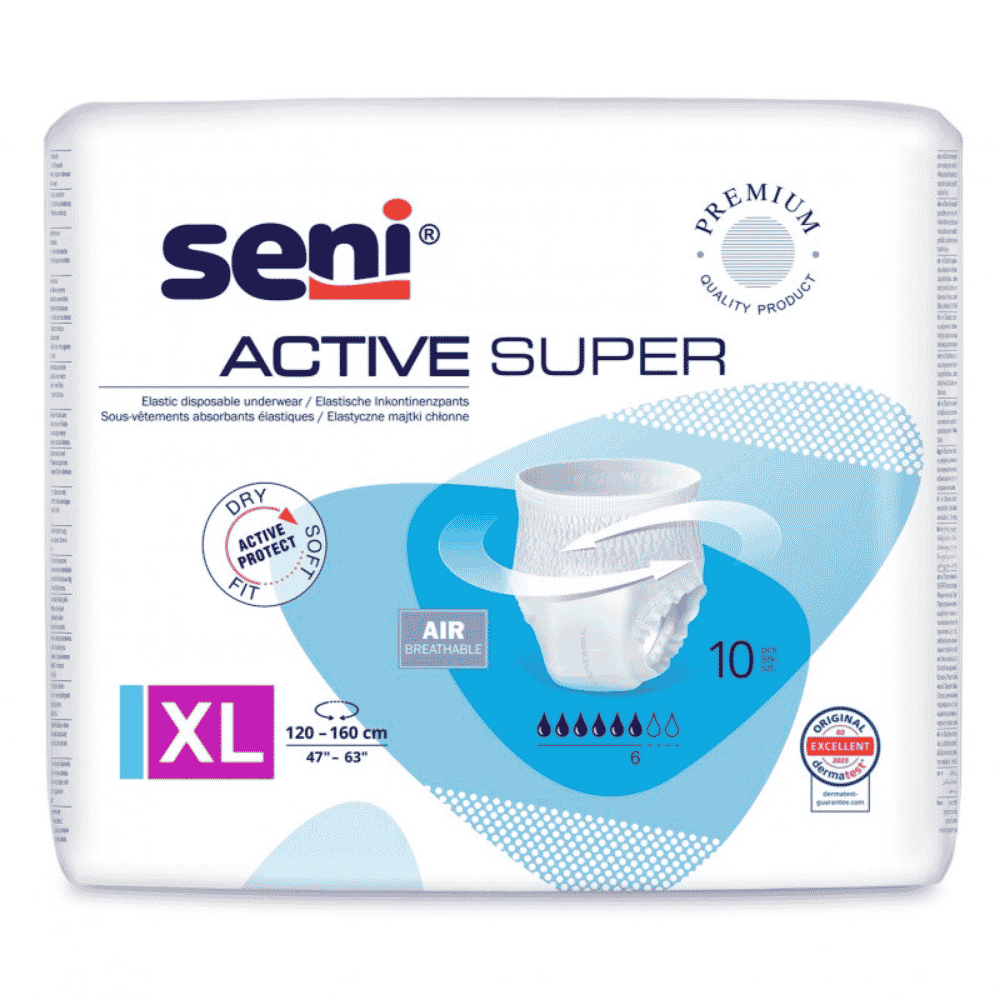 Seni Active Super, majtki elast.,ch?onne,extra ex.large,10szt