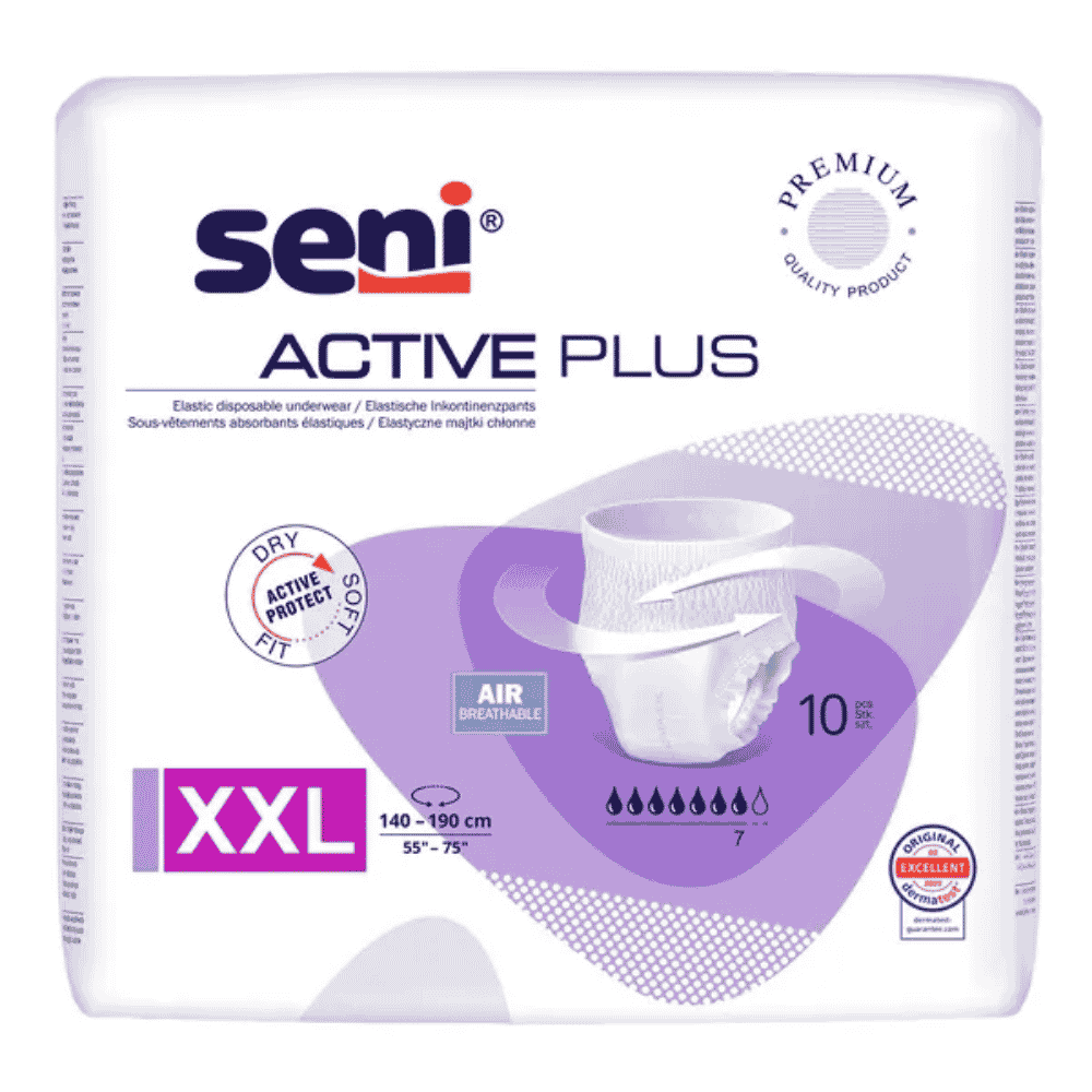 Seni Active Plus, majtki chłonne, extra extra large,10 szt