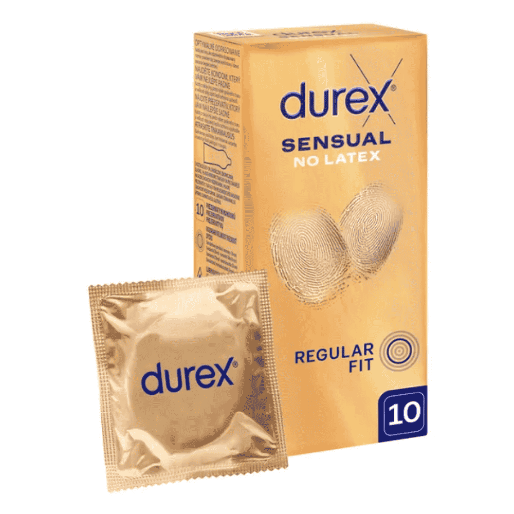 Durex Sensual No Latex, prezer, nielateks.,10 szt