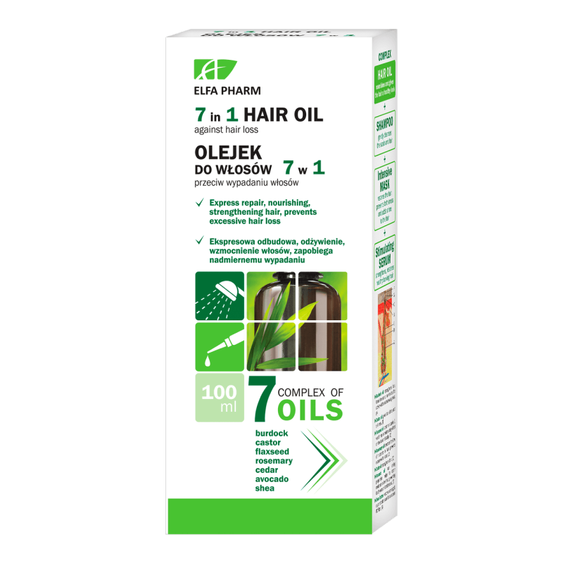 Olejek do włos&oacute;w 7 w 1 przeciw wypadaniu włos&oacute;w, 100 ml
