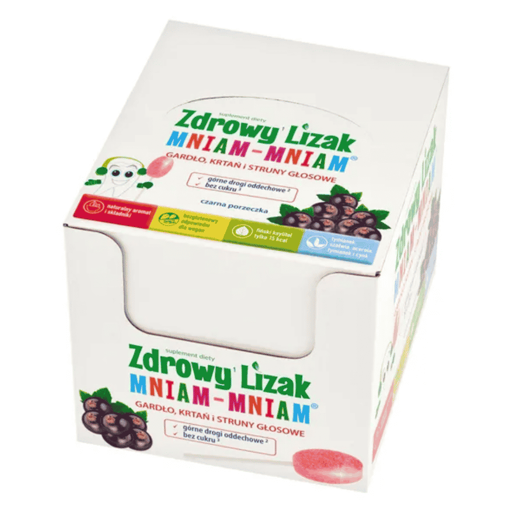 Zdrowy Lizak MniamMniam,gardło,krtań,struny głos.,40szt,disp