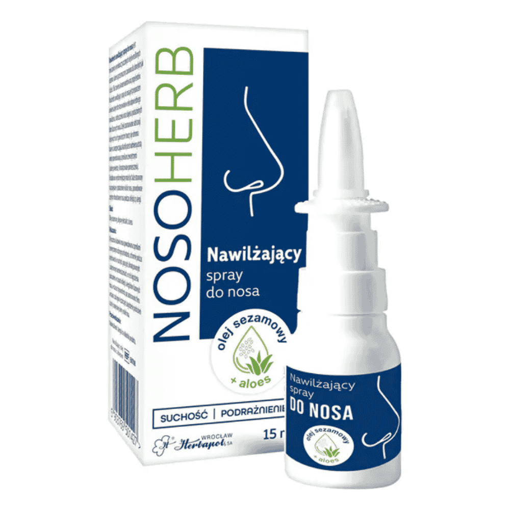 NosoHerb, spray, do nosa, nawilżający,olej sezam.+aloes,15 ml