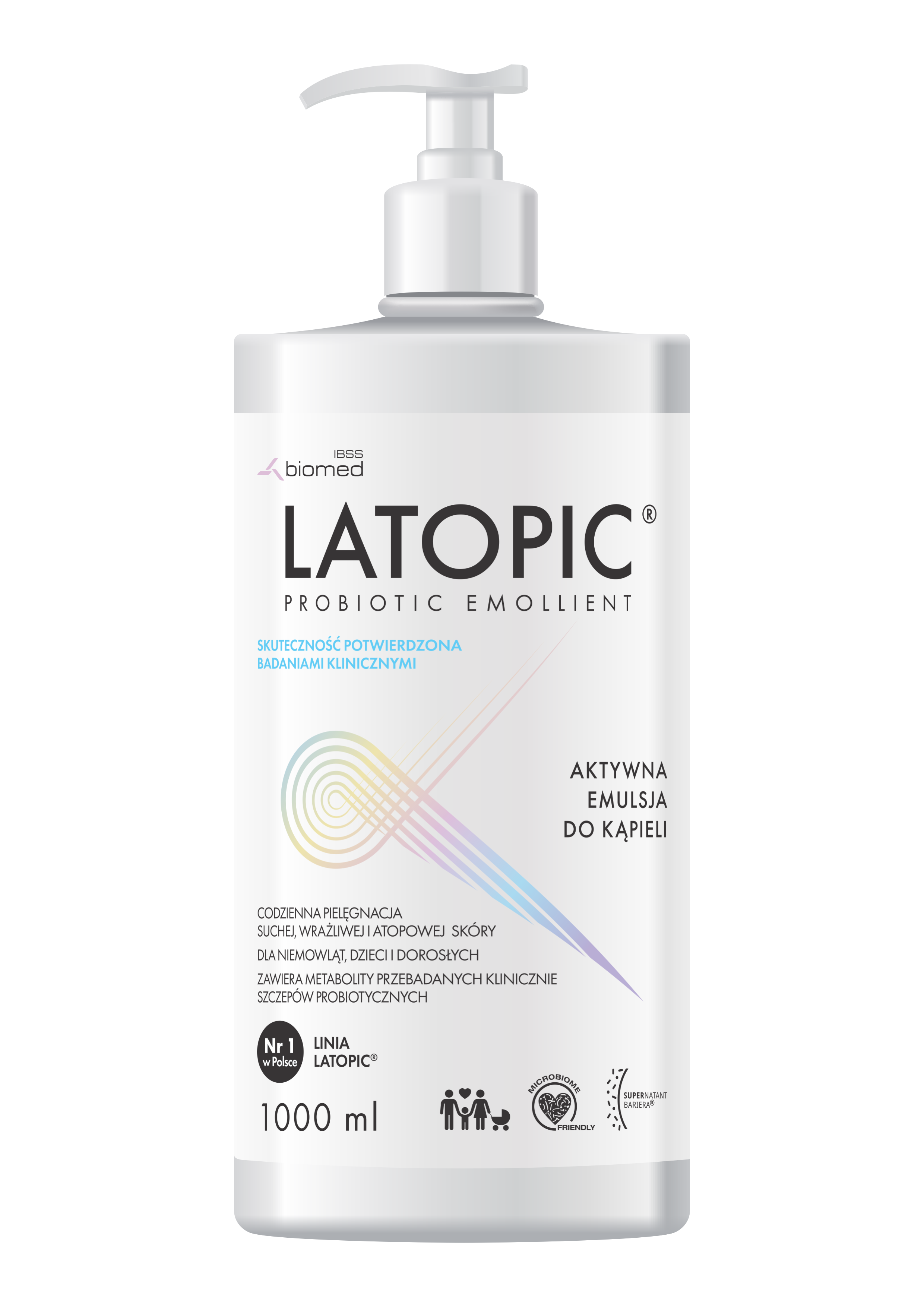 Latopic, aktywna emulsja do kąpieli, 1000 ml