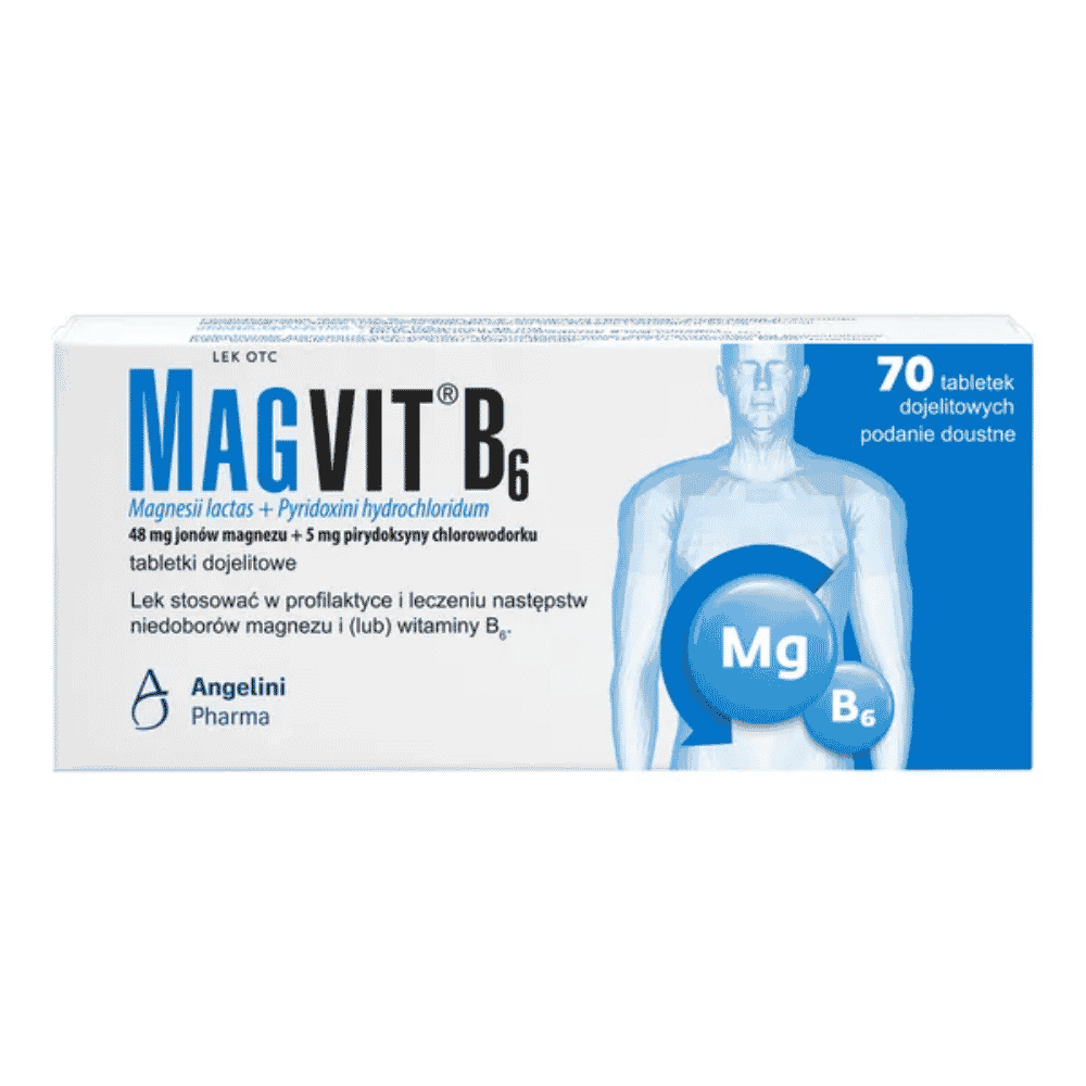 Magvit B6, tabl.dojelit., 70 szt