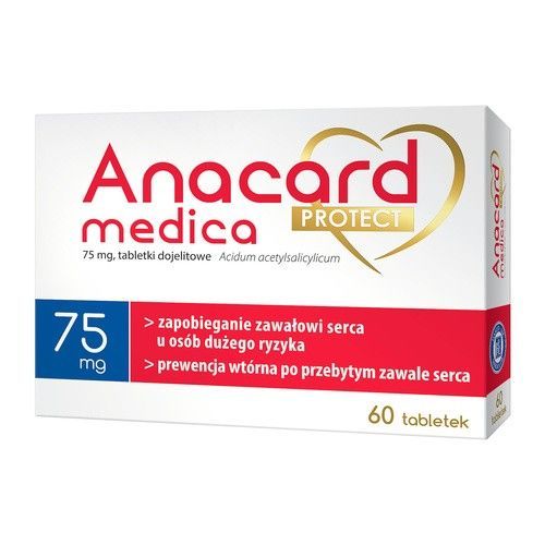 Anacard Medica Protect, 75 mg, tabletki dojelitowe, 60 szt.