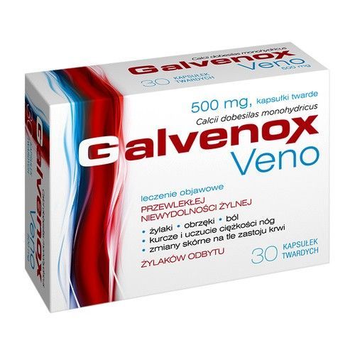 Galvenox Veno, 500 mg, kapsułki twarde, 30 sztuk