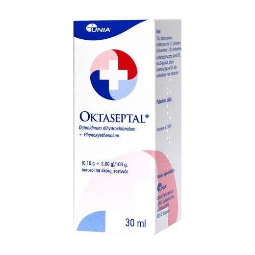 OKTASEPTAL, (0,10 g + 2,00 g)/100 g, aerozol na sk&oacute;rę, 30 ml