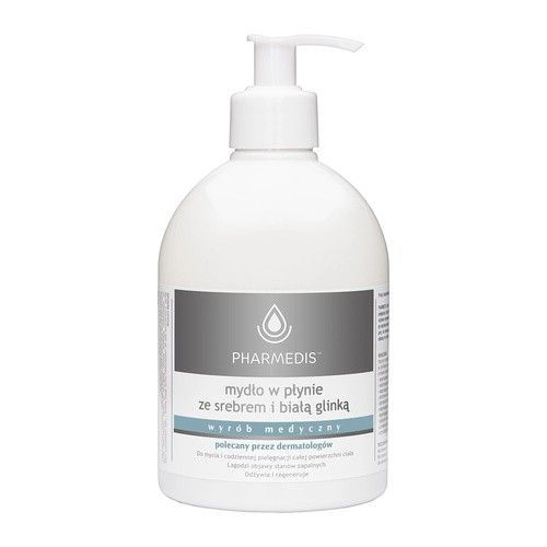 Pharmedis Kropla Zdrowia, mydło w płynie ze srebrem i białą glinką, 500 ml