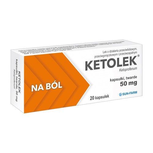 KETOLEK, 50 mg, kapsułki, twarde, 20 sztuk