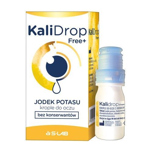 KaliDrop Free, krople do oczu z jodkiem potasu, bez konserwant&oacute;w, 10 ml