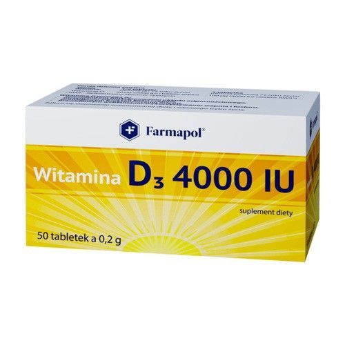 Witamina D3 4000 IU, tabletki, 50 szt.
