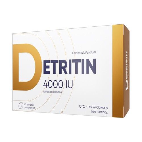 DETRITIN, 4000 IU, tabletki powlekane, 60 sztuk