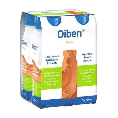 Diben Drink, płyn o smaku morela-brzoskwinia, 4 x 200 ml