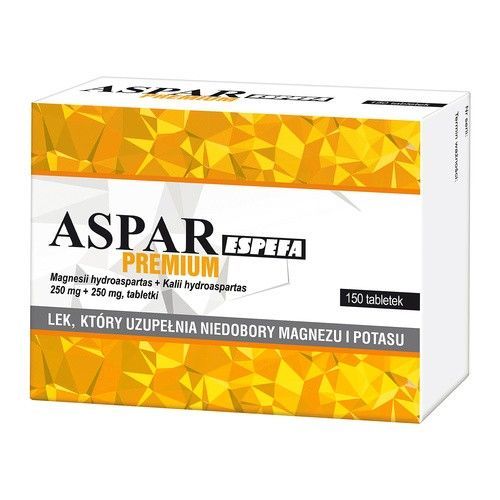 ASPAR ESPEFA PREMIUM, 250 mg + 250 mg, tabletki, 150 szt.